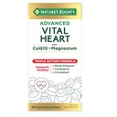 Nature’s Bounty Advanced Vital Heart with CoQ10 + Magnesium, Antioxidant, Supports Healthy Blood Pressure, Cholesterol, Circulation, Triple Action Formula, CoQ10, Magnesium Supplement, 60 Softgels