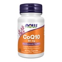 NOW Συμπληρώματα Τροφίμων, CoQ10 60 mg, Φαρμακευτική Βαθμός, All-Trans Μορφή CoQ10 Παράγεται με ζύμωση, 60 κάψουλες Veg