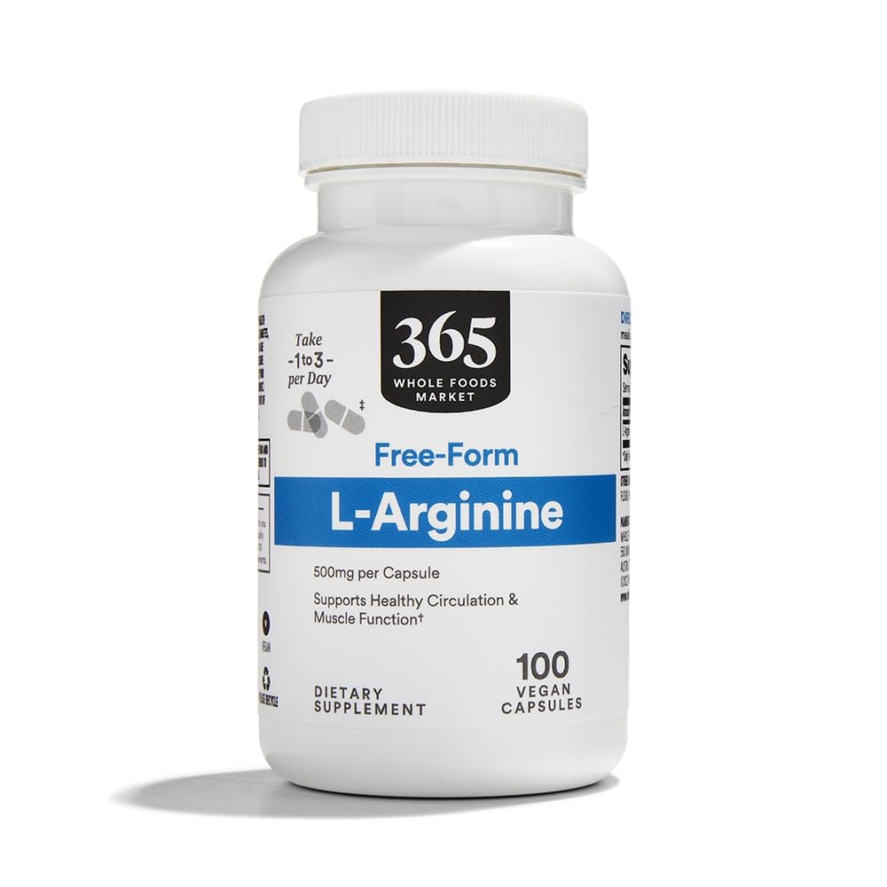 365 by Whole Foods Market, L Arginine 500Mg 100 Veggie Caps