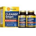 Renew Life Cleanse Smart Advanced Total Body Program, 2-Part Detox Cleanse Promotes Digestive Regularity and Supports Αποβολή Αποβλήτων, Φυτική ανάμειξη με μαγνήσιο, σόγια και χωρίς γλουτένη, 120 Count