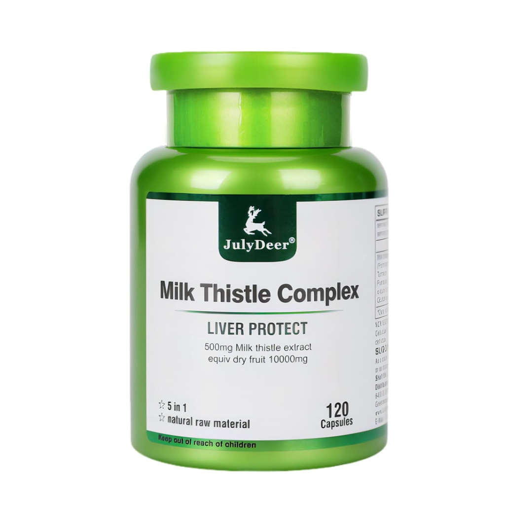 Γάλα Θήκη 500 mg Silymarin Marianum Υποστήριξη ήπατος, Αντιοξειδωτική Υποστήριξη, Detox, Κάψουλες προστασίας ήπατος για τη διαμονή μέχρι αργά, πόσιμο και Hangover, Dull Δέρμα