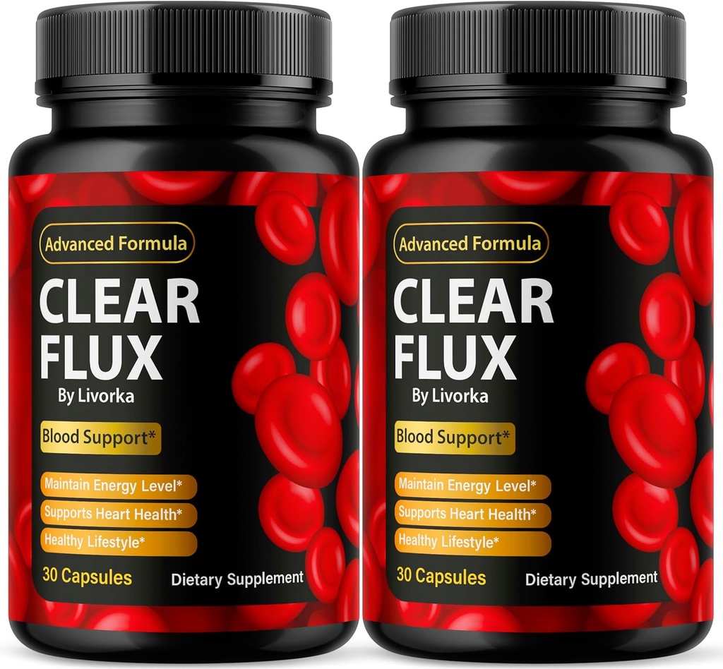 (2 Συσκευασία) Διαυγές Flux - Clear Flux συμπλήρωμα, ClearFlux χάπια, ClearFlux συμπλήρωμα, Clear Flux κάψουλες, ClearFlux χάπια υποστήριξης, Clear Flux Advanced συμπλήρωμα, 60 κάψουλες για 2 μήνες
