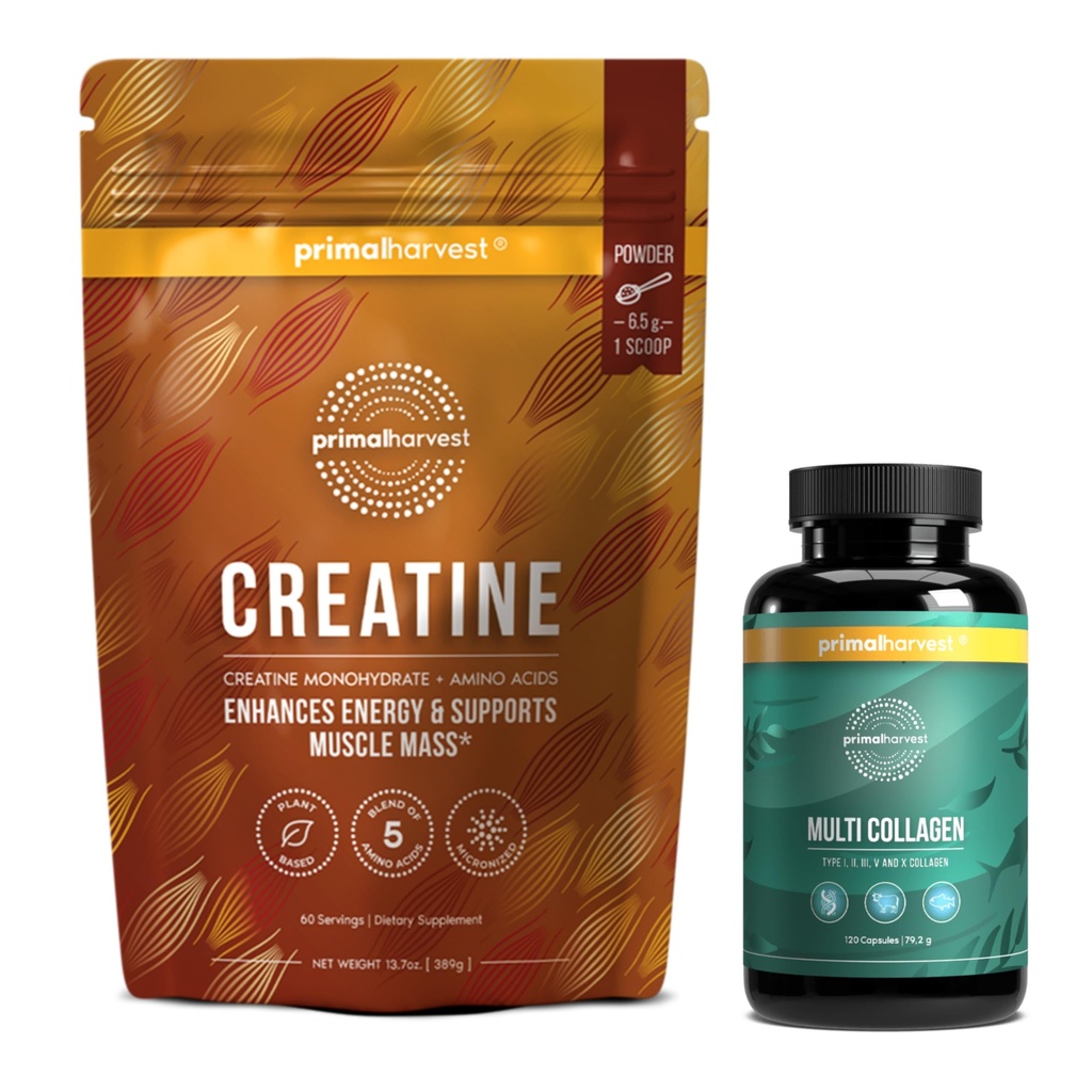 Primal Creatine Powder + Primal Multi Collagen Κάψουλες Bundle 