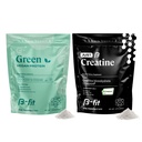 B-FIT B Vegan Protein + Just Creatine - Pea Protein Powder 600g - Plant Based Protein Shake - Creatine Monohydrate Powder - Creapure - 90 Servings - 450 g