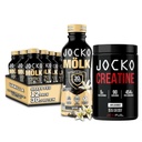 Jocko Mölk Grass Fed Protein Shakes - Ready to Drink (Pack of 12) Vanilla + Jocko Creatine