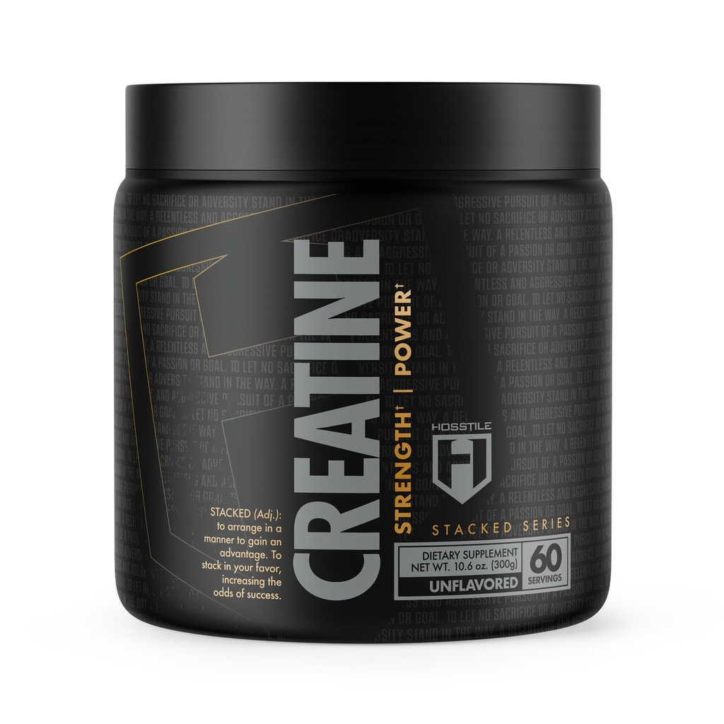 HOSTILE Creatine Μονοϋδρική σκόνη για άνδρες και γυναίκες, Μικρονωμένα, Βελτιώστε το μέγεθος των μυών, τη δύναμη και την παραγωγή ενέργειας, μετά την αποκατάσταση προπόνησης ποτό, χωρίς γεύση, 60 εξυπηρετούν