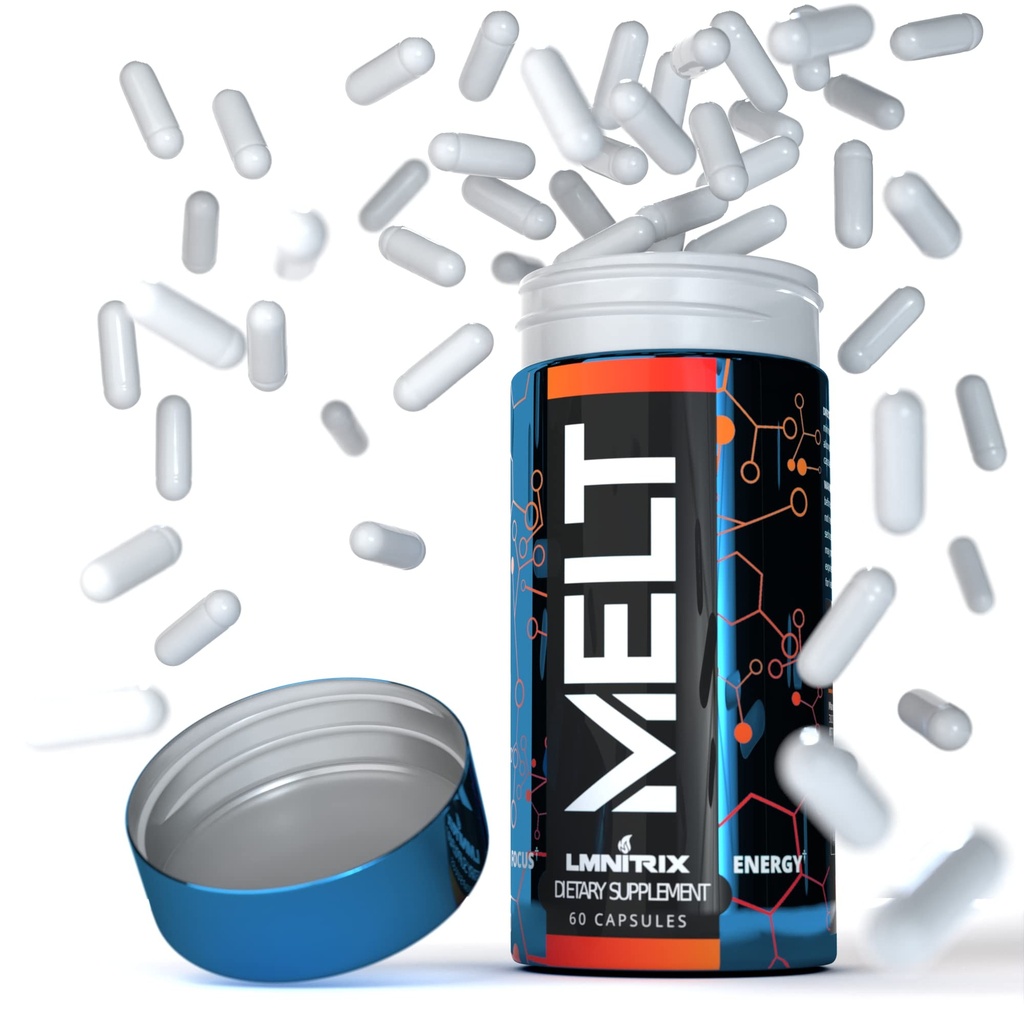 MELT EXT - Extreme θερμογόνος καύση λίπους - Ισχυρή απώλεια βάρους βοήθεια, ισχυρότερη από τα περισσότερα χάπια διατροφής - Αληθινό αντιτορπιλικό οροπεδίου - απώλεια βάρους γρήγορα για άνδρες και γυναίκες - πραγματικά αποτελέσματα - 60 caps