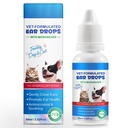 Θεραπεία Mite αυτιών για σκύλους & γάτες - Fast-Active Itch Relief & Cleaner, Vet-Recommended Formula with Soothing Aloe Vera, Cleaner on Contact & Soothes Itsing, Gentle Ear Cleaning Solution, 0.75 fl oz
