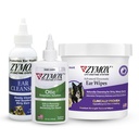 PET BING BRANDS ZYMOX Ενζυματικά Σκουπίδια Αυτιών και Λύση Οτικού Αυτιού για Σκύλους και Γάτες - Product Bundle - για Βρώμικα, Κερασμένα, Μυρωδάτα Αυτιά και για Λοιμώξεις του Αυτιού, 100 ct, 4 oz και 4 oz