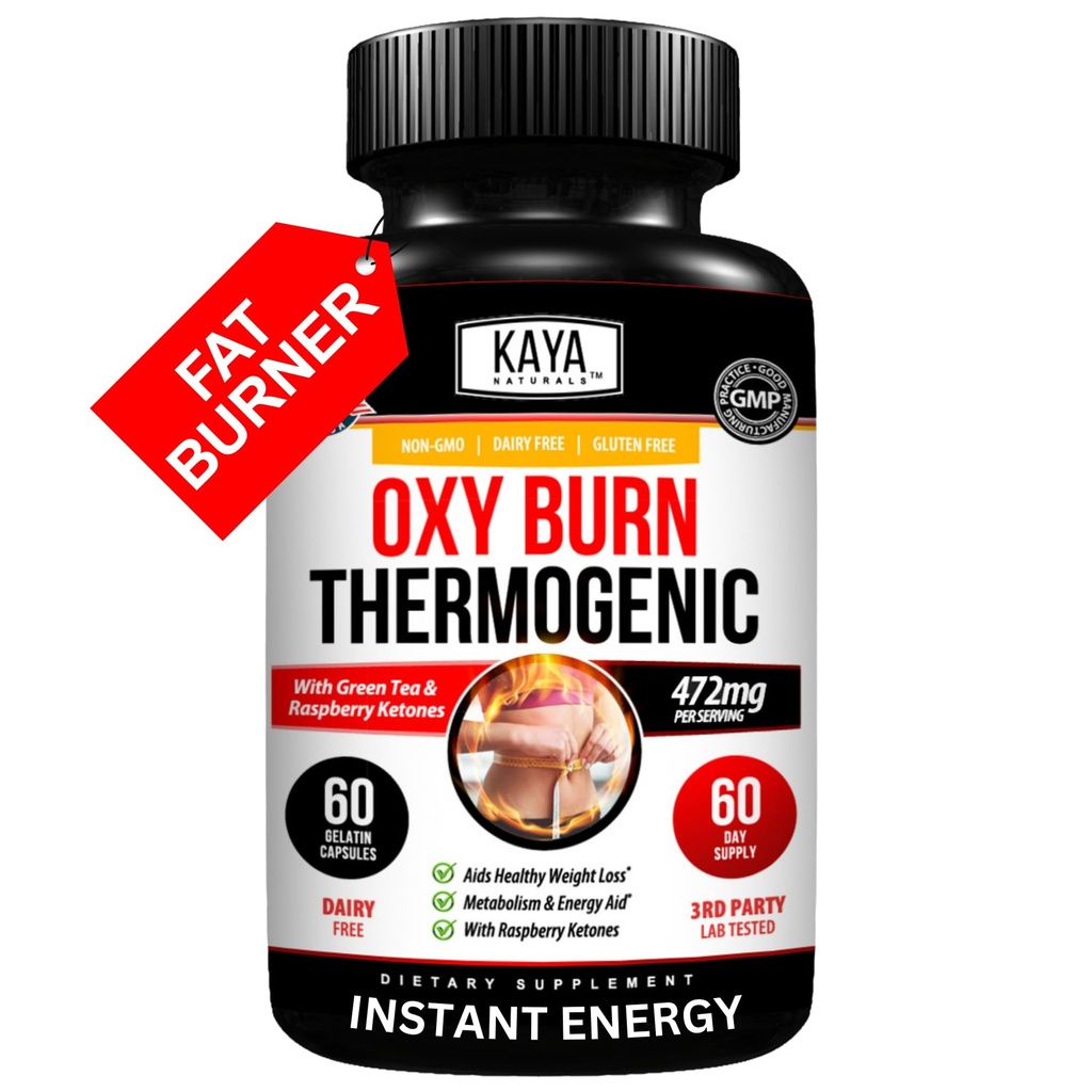 Kaya Naturals Supreme Fat Burner - Χάπια απώλειας βάρους Γυναίκες & Άνδρες - Appetite Suppressant Suppressant Supplement - Ισχυρό Θερμογόνο χάπια διατροφής - Φυσική ενέργεια Boost Oxy Burn 60 Count