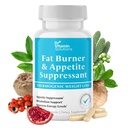 Fat Burner για γυναίκες και άνδρες - Ορεκτικό Καταπραϋντικό για απώλεια βάρους - Χάπια w/Μεταβολισμός Ενίσχυση Θερμογόνο συμπλήρωμα απώλειας βάρους - Χρώμιο, καφεΐνη & Πράσινο τσάι - 30 κάψουλες