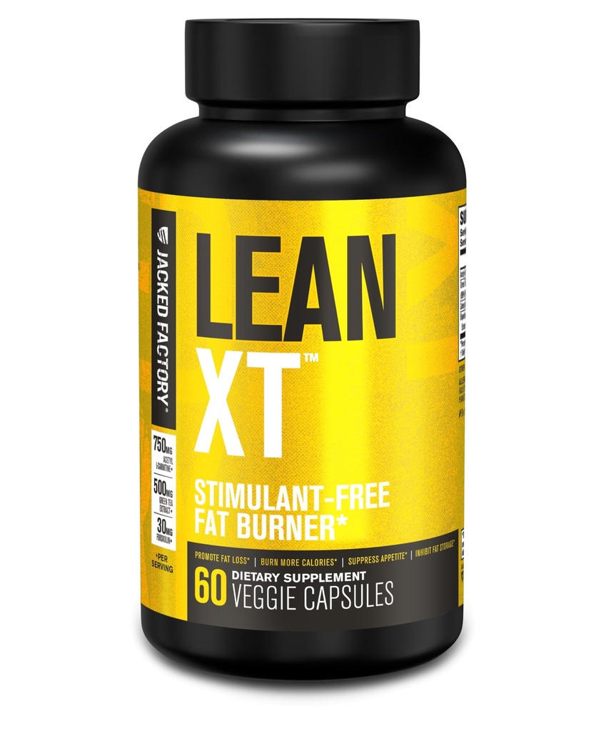 Jacked Factory Lean-XT Caffeine Free Fat Burner - μη διεγερτικό συμπλήρωμα απώλειας βάρους, όρεξη καταπιεστικό & μεταβολισμός Booster 