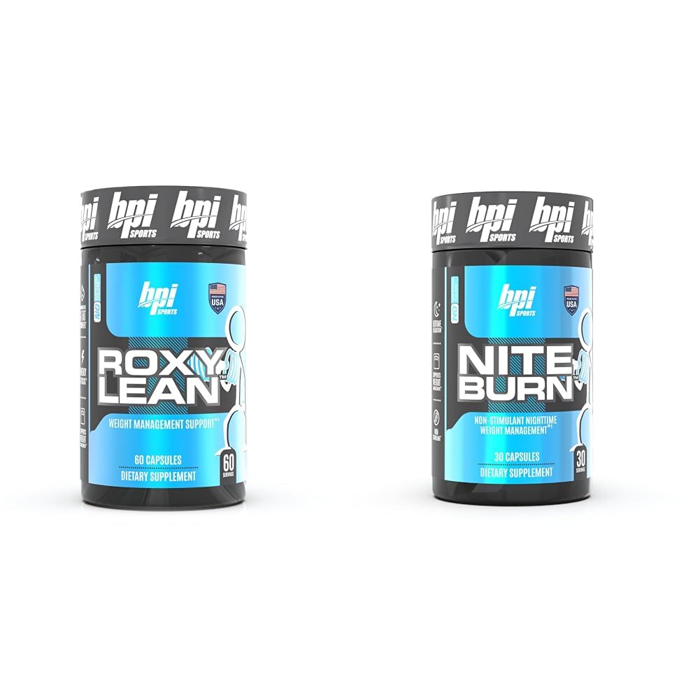 BPI Αθλητισμός RoxyLean Ακραία καύση λίπους & Nite καύση νύχτα λίπος Burner & υποστήριξη ύπνου, 60Count & 30 εξυπηρετούν