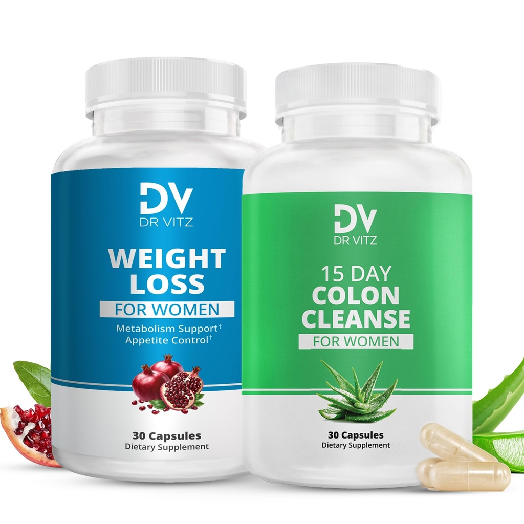 Women’s Weight Management Duo – 15 Day Detox & Weight Loss Support – 2-Step System to Cleanse, Reset & Maintain Results