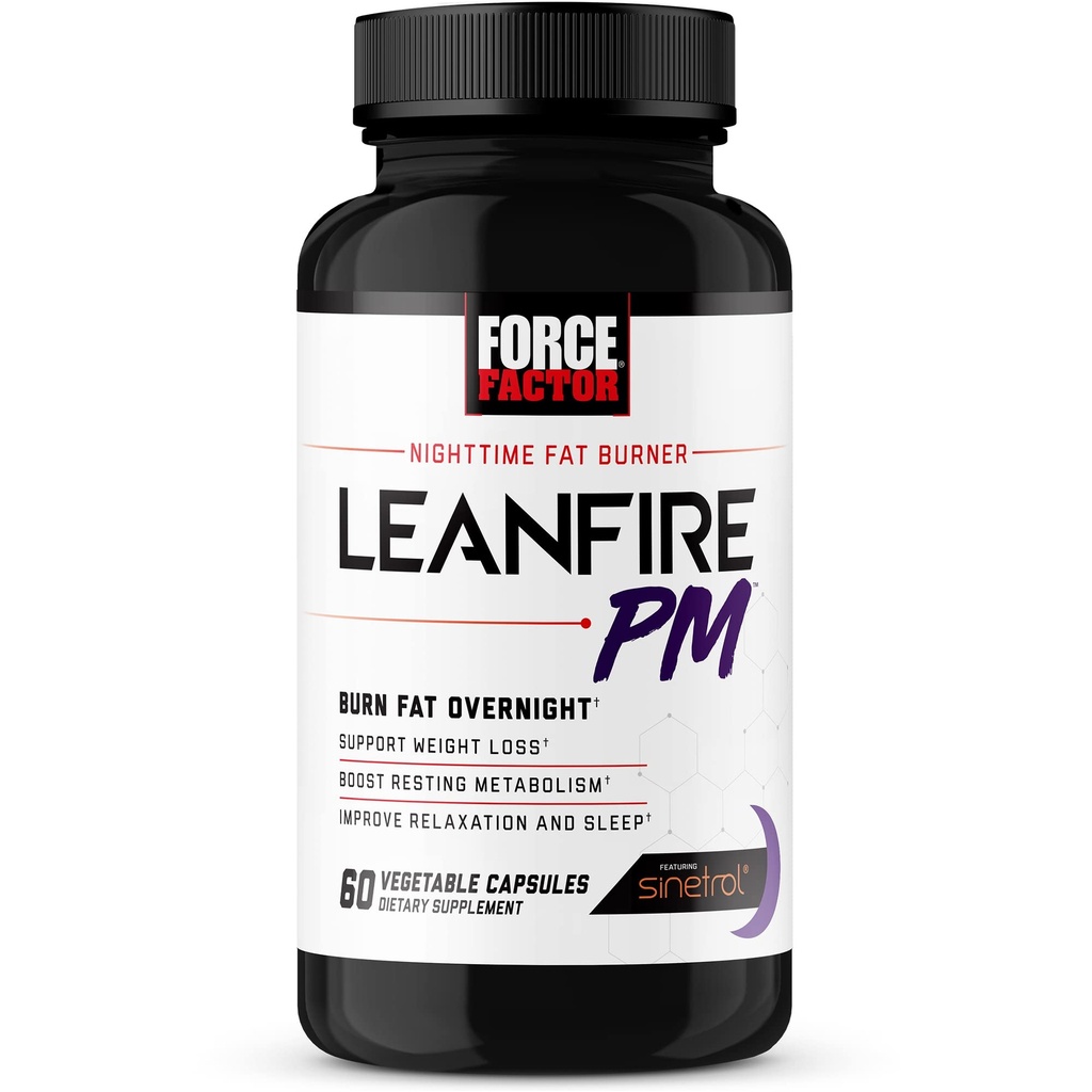 Δύναμη Factor LeanFire Weight Loss Bundle με Next-Gen SLIMVANCE Θερμογόνος καύση λίπους 60 κάψουλες και Overnight Fat Burner 60 κάψουλες