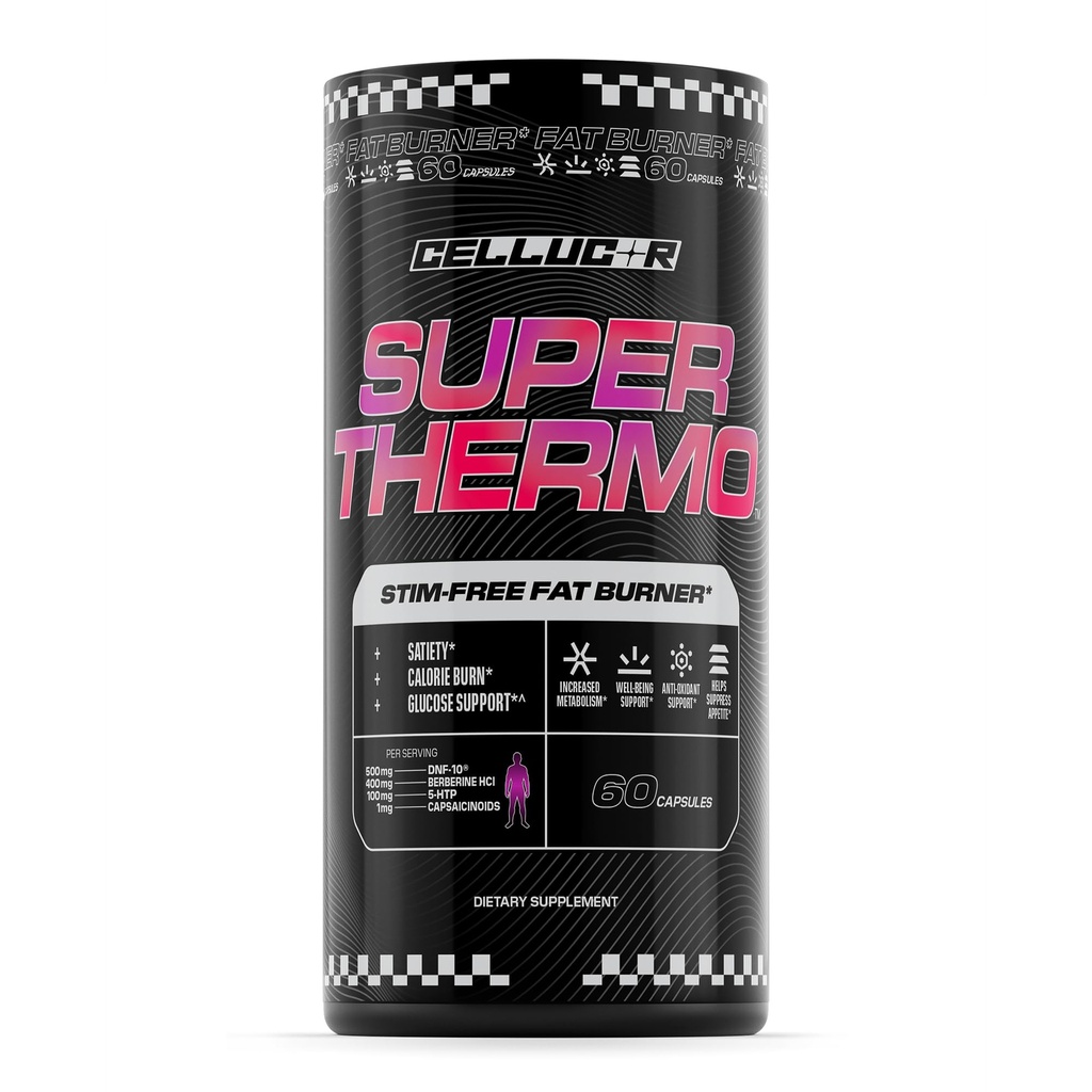 Cellucor Super Thermo™ Stim-Free Fat Burner | Thermogenic, Appetite, and Glucose Support | 60 Capsules