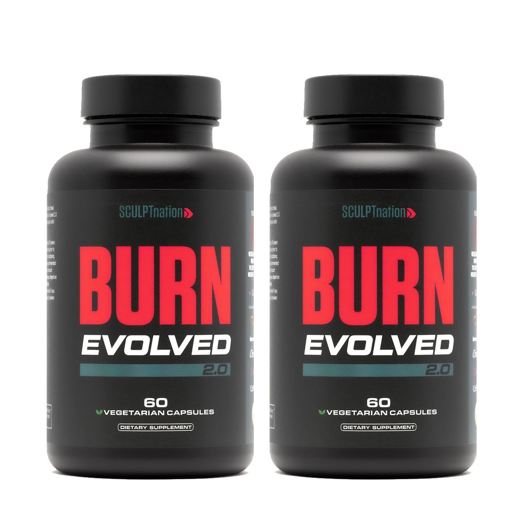 Sculpt Nation by V Shred Burn Day for Men - Μεταβολισμός Booster with Cayenne, Gymnema Leaf Extract, and Alpinia Galanga Root Powder - 2-Pack - 60 κάψουλες
