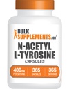 BulkSupplements.com N-Acetyl L-Tyrosine Capsules - Tyrosine Supplement, NALT Capsules, Amino Acid Supplement - Gluten Free, 1 Capsule per Serving, 365 Count (Pack of 1)
