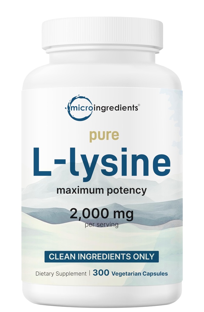Καθαρή L-Lysine 2.000mg, 300 κάψουλες Veggie 