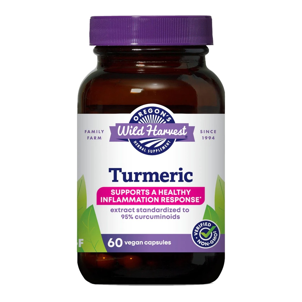 Άγρια Συγκομιδή του Όρεγκον, Turmeric Curcumin συμπλήρωμα Vegan Κάψουλες με BioPerine 1350 MGS, 60 Count