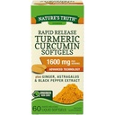 Nature's Truth Rapid Release Turmeric Curcumin Softgels, 1600mg - 60 Liquid Softgels Κάθε μία (Value Pack of 2)