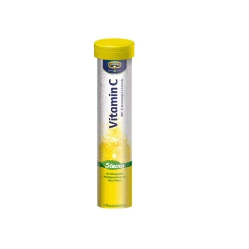 Kruger Day by Day Vitamin C Effervescent Tablets 14 Tablets, Lemon Flavor