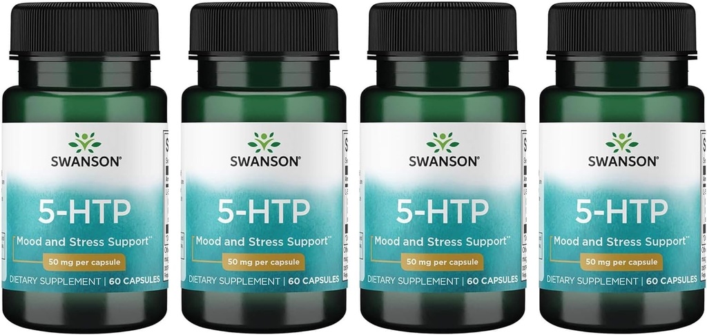 Swanson Amino Acid 5- Htp 50 Milligrams 60 Καψάκια (4 Συσκευασία)