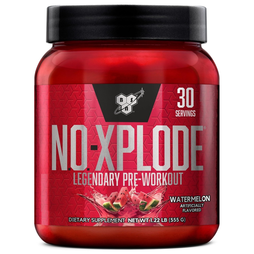 BSN N.O.-XPLODE Pre Workout Powder, Energy Supplement for Men and Women with Creatine and Beta-Alanine, Watermelon, 30 Servings, 1,2 Λίρες (Packaging May Vary)