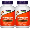 Τώρα τρόφιμα Bromelain 2400Gdu/500mg, 120 κάψουλες Veg (πακέτο του 2)