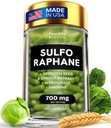Sulforaphane Supplement Organic Broccoli Sprouts | Stabilized Sulforaphane from Broccoli Florets & Seeds | Organic Sulfur Supplements 120 Pills | 1 Pack