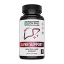 ZHOU Liver Support - Καθαρισμός ήπατος και Detox, συμπλήρωμα γαϊδουράγκαθο γάλακτος με κουρκουμά, Artichoke, και Dandelion, Φυσική υποστήριξη υγείας για γυναίκες και άνδρες - 60 κάψουλες χορτοφάγων