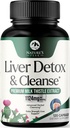 Liver Cleanse Detox & Repair - Γάλα Thittle συμπλήρωμα για Digestion & Ανοσολογική Υγεία - Ρίζα Ginger, Choline & Dandelion Root - Φυτική υποστήριξη ήπατος με Silymarin, Beetroot & Artichoke - 120 κάψουλες