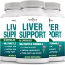 Liver Cleanse Detox & Repair - συμπλήρωμα γαϊδουράγκαθο γάλακτος - Υποστήριξη ήπατος με χολίνη, εκχύλισμα Artichoke, Chicory & Dandelion Root Supplement - Γάλα Thittle Liver Detox & Liver Cleanse - 180 Count