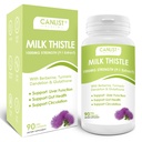 CANLIST κάψουλες γάλακτος γαϊδουράγκαθο 1000mg, ισχυρό 9:1 εκχύλισμα, υποστήριξη της υγείας του ήπατος, Detox & Cleanse, Αντιοξειδωτικό & Gut Υγεία, μη-GMO, χωρίς γλουτένη, 90 κάψουλες