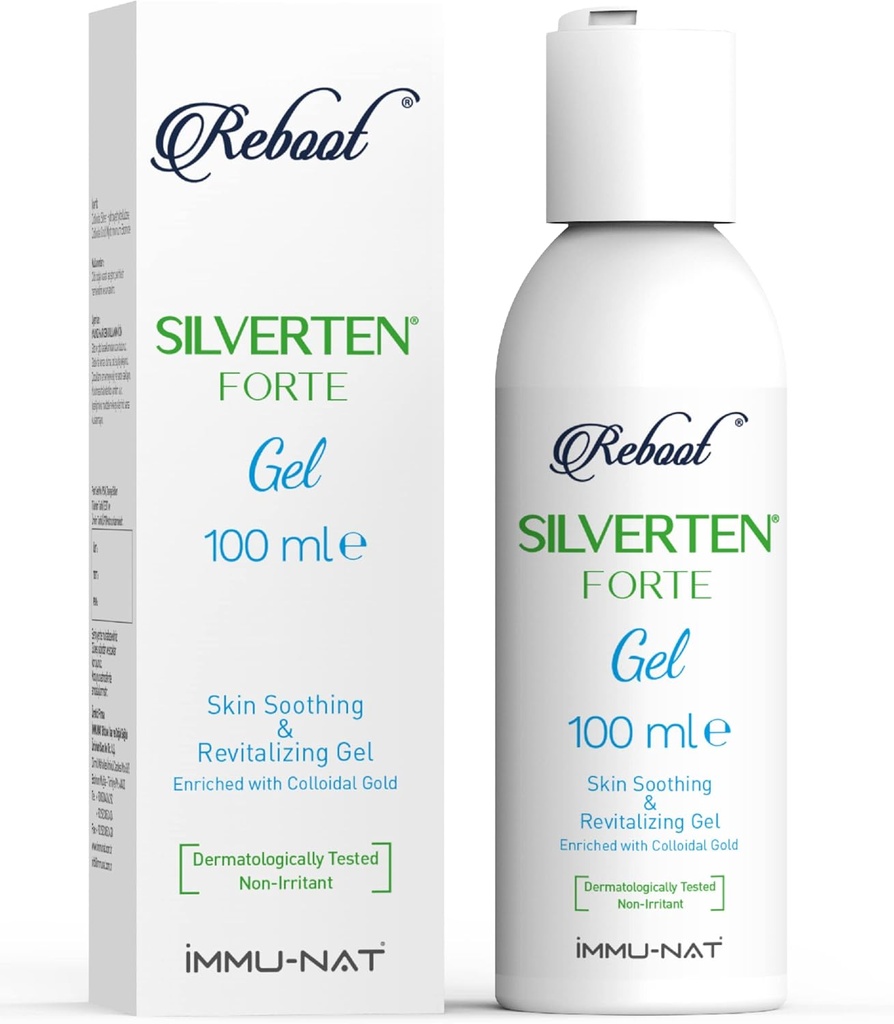 Reboot Silverten Forte - Antimicrobial Silver Wound Care Gel - 3.4oz - Fast First Aid Relief for Burns, Itching & Scars - Cooling, Soothing & Revitalizing - Safe for Kids & Pets