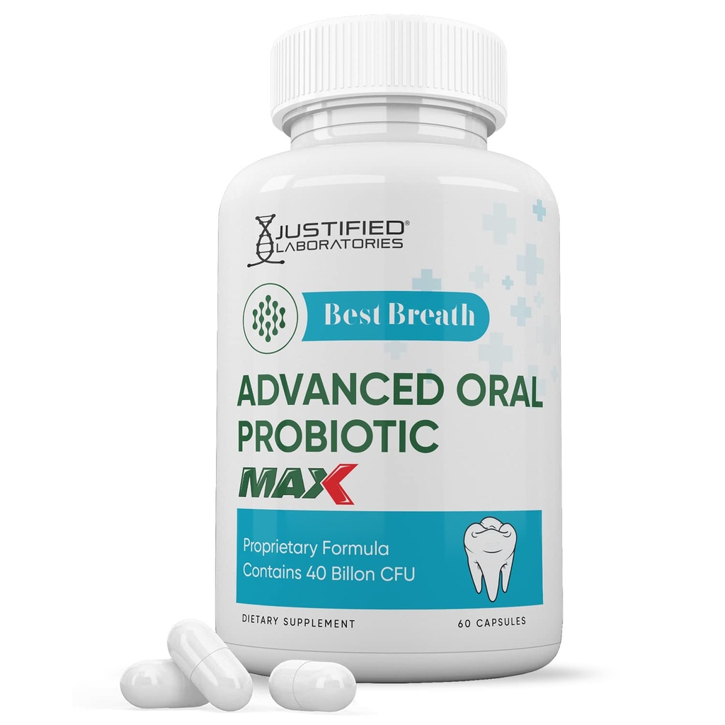 Justified Laboratories Best Breath Max 40 Billion CFU Probiotic στοματική υποστήριξη 60 κάψουλες