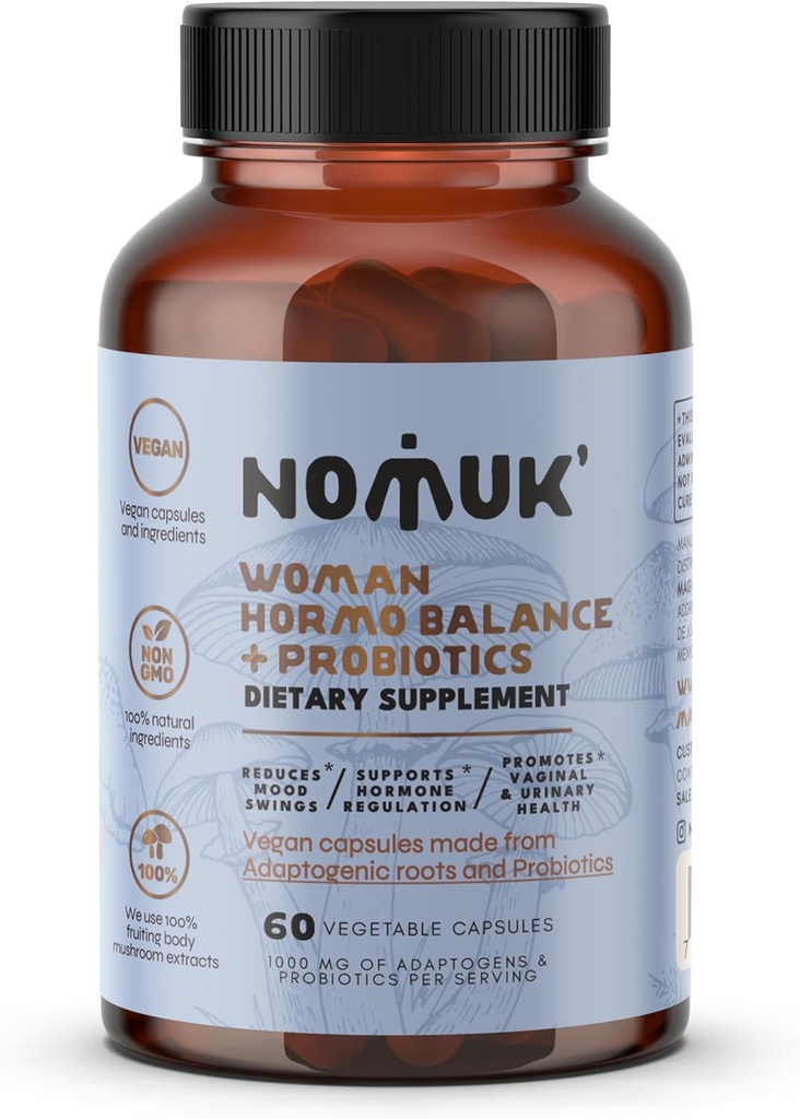 hormo Balance + προβιοτικά για γυναίκες, Συμπλήρωμα διατροφής με Shatavari rooot, Maca Schisandra & Ginseng εκχύλισμα, προβιοτικά για Digestive, ανοσοποιητική υγεία 60 κάψουλες