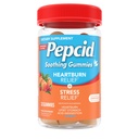 Pepcid Soothing Antacid Gummies, Heartburn Relief + Stress Relief for Occasional Heartburn, Upset Stomach, and Acid Indigestion, with Lemon Balm Extract, Tricalcium Phosphate, Peach-Raspberry, 32 ct