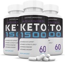 (3 Pack) Advanced Keto 1500 Keto Χάπια 1275MG Νέα & Βελτιωμένη Φόρμουλα Περιέχει μηλίτη μηλίτη εξαιρετικά παρθένο ελαιόλαδο σκόνη πράσινο φύλλο τσαγιού 180 κάψουλες