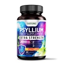 Psyllium Husk Capsules 2000mg - Fiber Supplement - Natural Soluble Fiber Pills with Psyllium Husk Powder - Supports Digestive Gut and Colon Health - Non-GMO, Gluten-Free, Vegan - 60 Capsules