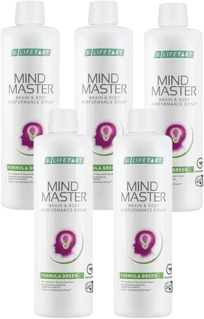LR Health&Beauty Lifetakt Mind Master Formula Green Every Day Natural Treatment Women Men Set of 5-500 ml./16.9 fl.oz.