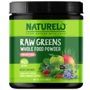 NATURELO Raw Greens Superfood Powder - Unsweetened - Boost Energy, Detox, Enhance Health - Organic Spirulina - Wheat Grass - Whole Food Nutrition from Fruits & Vegetables - 480 Grams