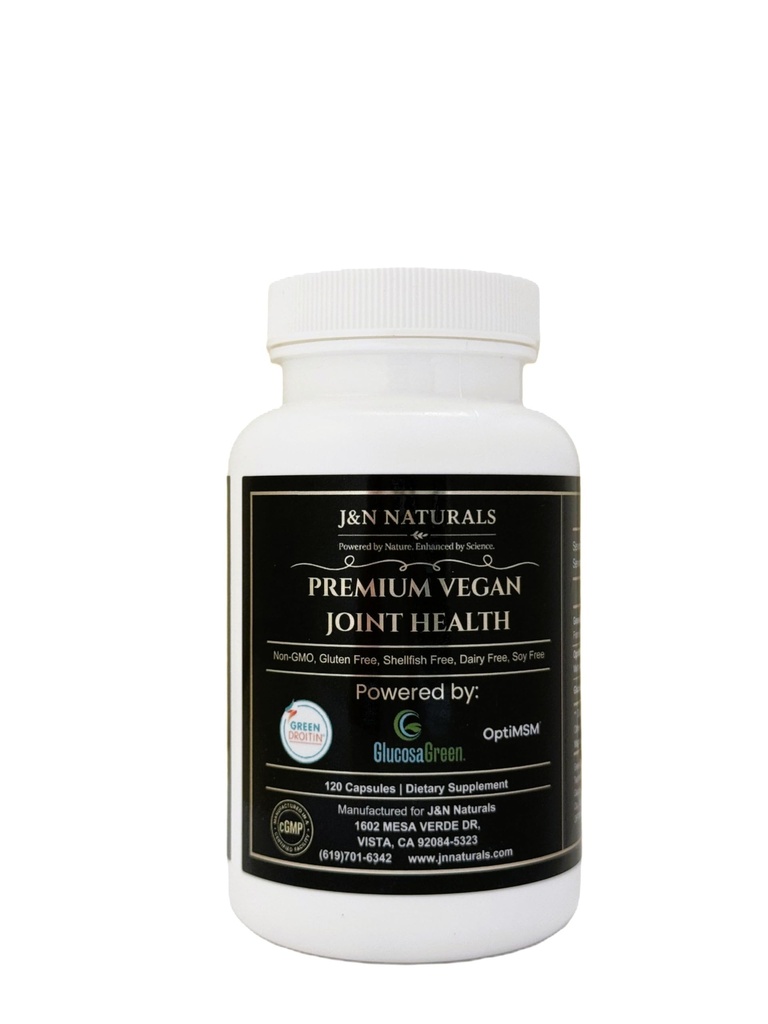 Vegan Glucosamine Chondroitin MSM Joint Support Supplement for Women and Men. Snow Mushroom Chondrotin Sulfate OptiMSM® Mobility, Cartilage & Flexibility Support Shellfish-Free, Non-GMO 120 Capsules