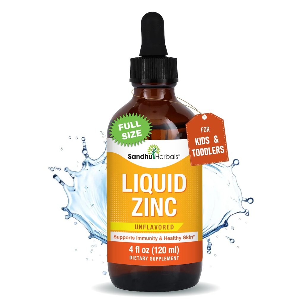 SANDHUHERBALS Υγρός ψευδάργυρος για τα παιδιά, Toddlers και τα μωρά 