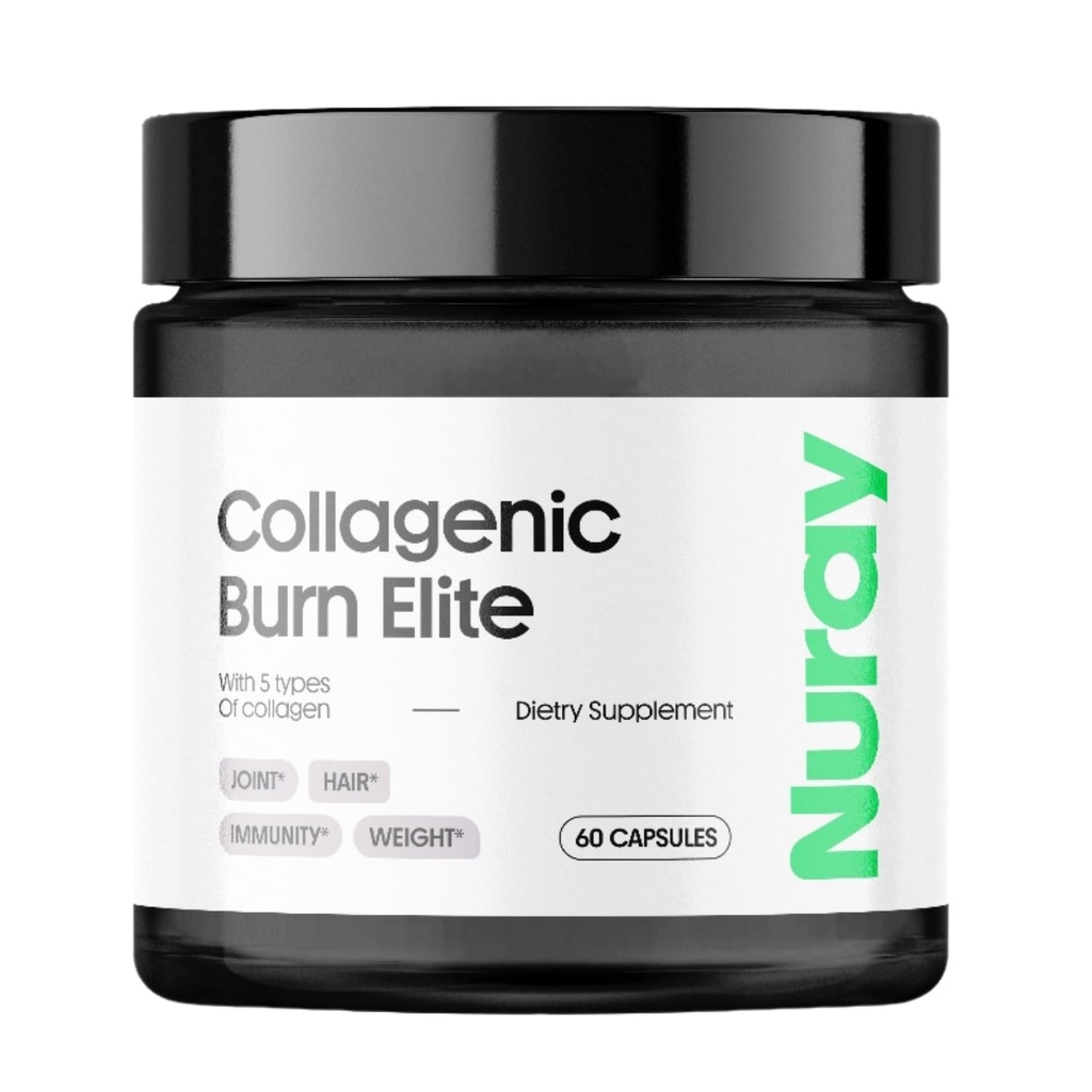 Nuray Collagenic Burn Elite με Πράσινο Τσάι - Collagen Peptides- 60 Κάψουλες 
