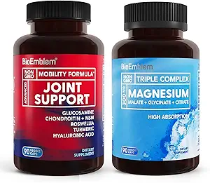 BioEmblem τριπλό σύμπλοκο μαγνησίου και κοινή υποστήριξη για ενισχυμένη κοινή υγεία, Vegan, μη ΓΤΟ