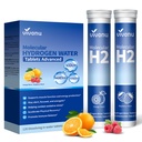 VivoNu Hydrogen Water Tablets with Electrolytes & Magnesium Complex, Vitamin C & D | 2 Flavors Pack (Orange & Raspberry) | Zero Sugar Electrolyte Powder Alternative for Rapid Hydration & Recovery