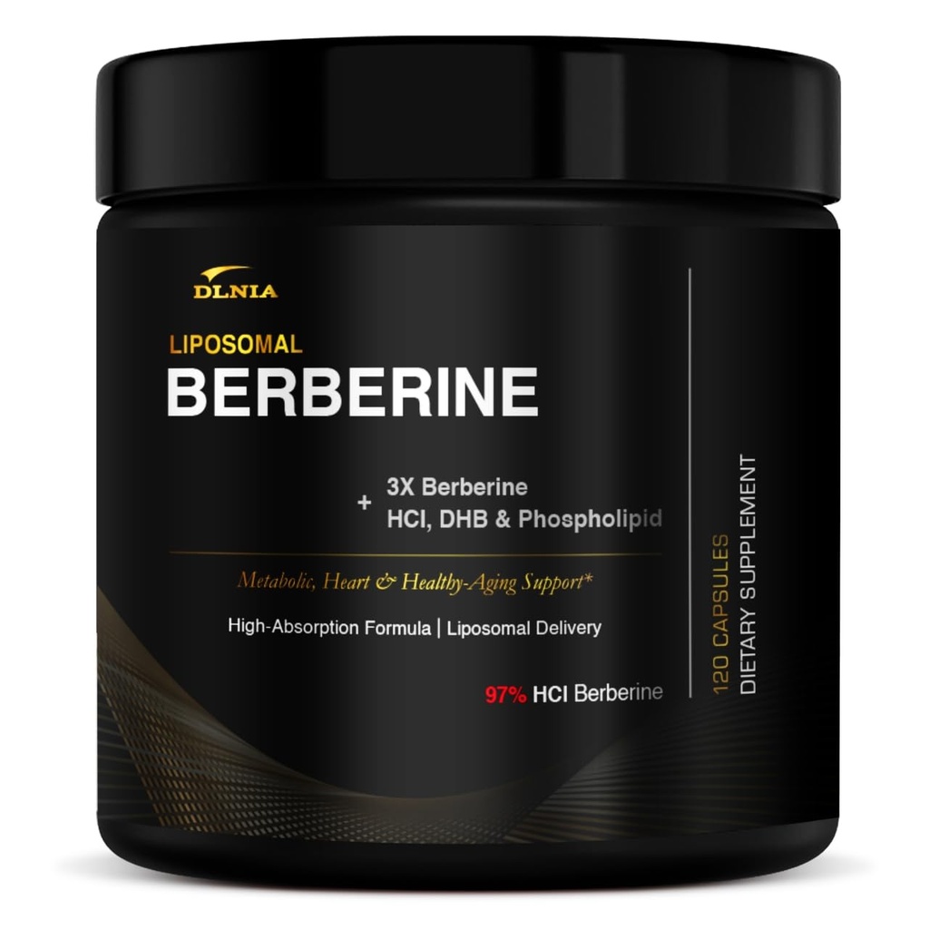 DLNIA Liposomal Berberine Supplement – 3X Strength Berberine Matrix with DHB