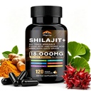 Shilajit Capsules, Himalayan Organic Shilajit for Men and Women, with Ashwagandha Ginseng, Fulvic Acid and More Trace Minerals - 120 Capsules