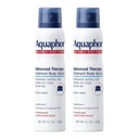 Aquaphor Advanced Therapy Ointment Body Spray, Fragrance Free, Hypoallergenic, Spray Moisturizer for Dry Skin, Moisturizes and Heals Dry, Rough Skin, 3.7 Oz Can (Pack of 2)